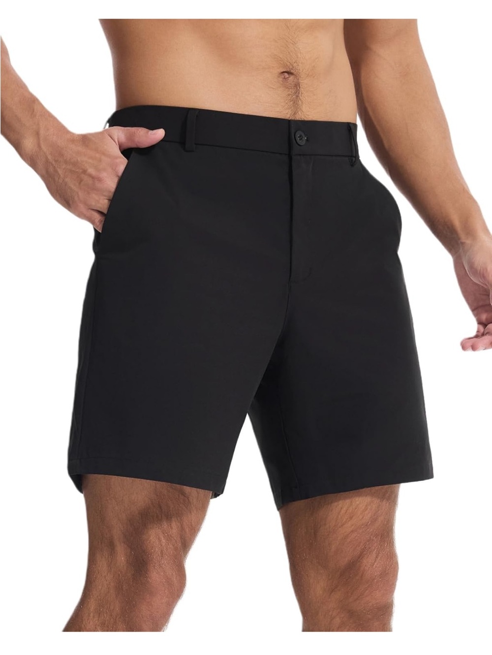 Snowten Men's Black Golf/ Athletic Shorts